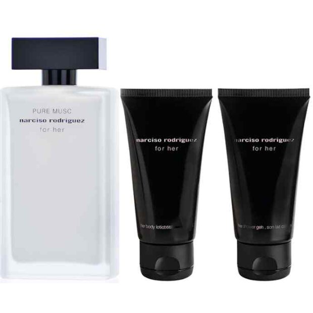 Narciso Rodriguez - For her Pure Musc Set 50 ml EDP + 50 ml BL + 50 ml SG