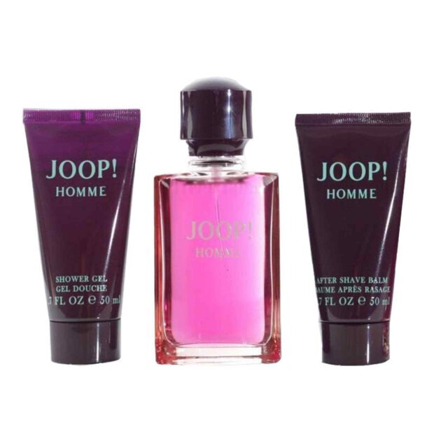 JOOP - Homme set
Fragrance for men from the designer house of Joop
Introduced in 1989
A mix of masculine scents and spice
Fresh and livelyInspired by a blend of frozen vodka and coriander leaves. An unconventional fragrance for an individual who enjoys life.