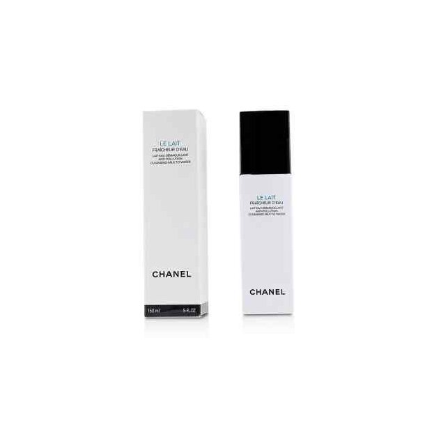 CHANEL - Le Lait Fraîcheur DEau Cleansing Milk-to-Water 150 mlLE LAIT FRAÎCHEUR DEAU Lait-Eau Démaquillant by Chanel. An aqueous cleansing milk with anti-pollution properties, which is suitable for the care of all skin types, especially Asian skin.The cleaning routine is one of the most important steps in our beauty ritual, because only on clean and balanced skin can the values ​​of the subsequent treatments develop their beneficial effects.Thats why Chanel is launching a new collection of highly respectable and effective makeup removers and cleaners that eliminate all types of makeup, including waterproof makeup and skin impurities, in a single operation, promoting oxygenation and purity .This cleansing milk has a gentle and effective cleansing effect on the skin and removes all types of make-up, including waterproof make-up, prevents the skin from drying out and promotes its comfort and balance.For daily use, this lotion is dermatologically and ophthalmologically tested and has a non-comedogenic formula.
LE LAIT FRAÎCHEUR D’EAU
CLEANING MILK AGAINST ENVIRONMENTAL POLLUTANTS, IN CASE OF SKIN CONTACT, MAKES A FRESH FLUID 150 ML